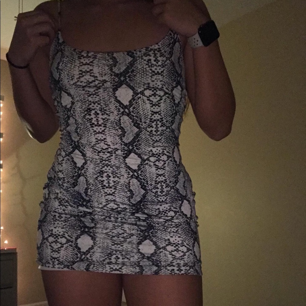 Fashion Nova snake skin tight mini dress
